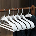 Lavinia White Black Hangers Wide Shoulder Non Slip Colored Plastic Coat Hangers