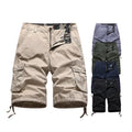 Slim Fit Summer Cargo Shorts for Men 100% Cotton Woven Chino Bermuda Multiple Pockets Cargo Shorts