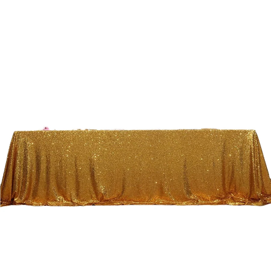 Elegant Square Glitter Tablecloth Durable Polyester Fabric 15+ Colors Woven Technics for Home and Event Decor
