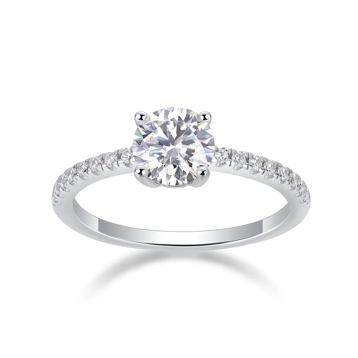 Manufacturers Wholesale  925 Sterling Silver Moissanite Diamond Ring Fine Jewelry for Women Engagement