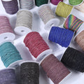 SINRONG 4mm Round Shape DIY Crystal Bow 6-Row Crystal Decoration Colorful Rhinestone Bling  Rhinestone Rope