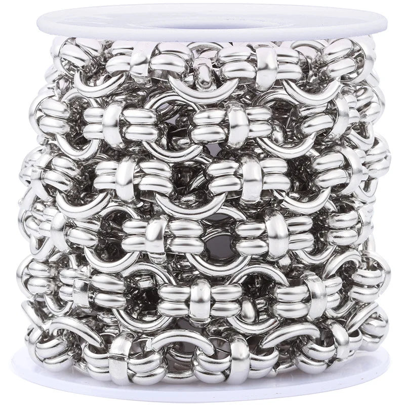Wholesale Jewelry Supplies Accessories Hot Sale Stainless Steel O Shape Chain for Jewelry Making Necklace Roll