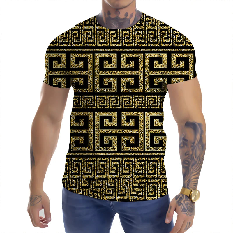 Top Fashion Men's Vintage Retro 100% Polyester T Shirt New Arrival Regular Fit for Wedding Parties Digital Printing