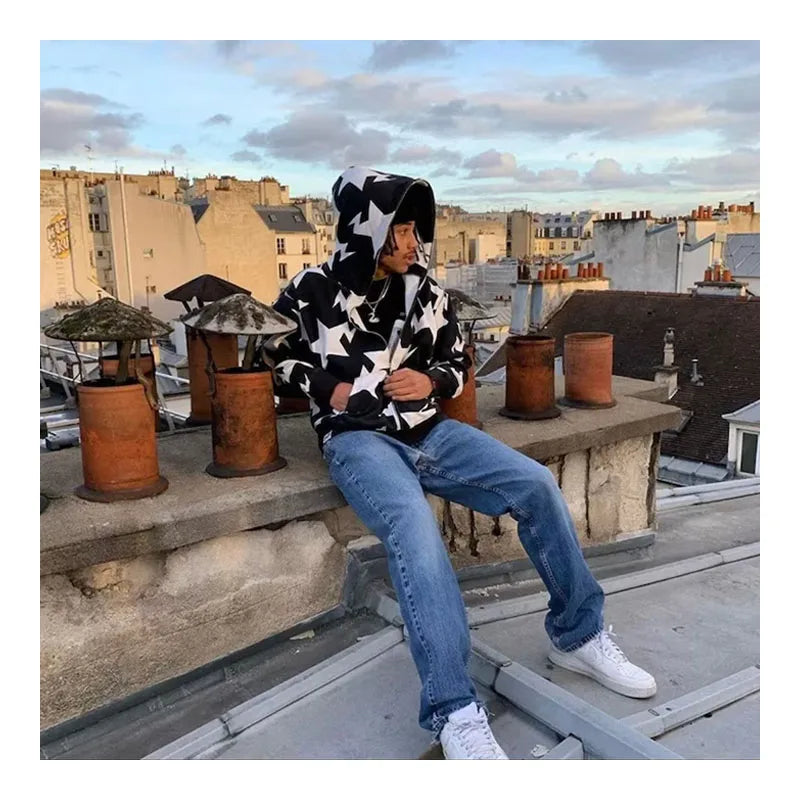With Wholesale Hot Sale Breathable Men's Cotton Fashion Hoodie Custom Logo Mens Pressed Floral Hoodies With Zippers