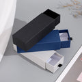 Custom Rigid Cardboard Sliding Box With Ribbon Rope Gift Glasses Sleeve Drawer Box Packaging