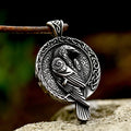 SS8-865P New Arrival 316L Stainless Steel Viking Eagle Fishing Double Eagle Owl Pendant Animal Both Sided Jewelry for Men