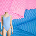 Matte 4 Way Stretch Spandex Nylon Ribbed Bikini Fabric Textured