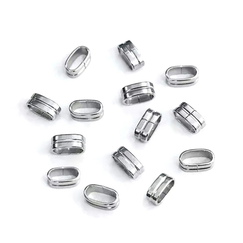 Setting Circles Diy Bracelets Jewelry Making Components Stainless Steel Spacer Beads End Beads Stopper Positioning