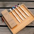 Eco Friendly Plastic Free 100% Organic Bamboo Tongue Cleaner Brush Tongue Cleaners Oral Tongue Scraper Oral Teeth Care Tool
