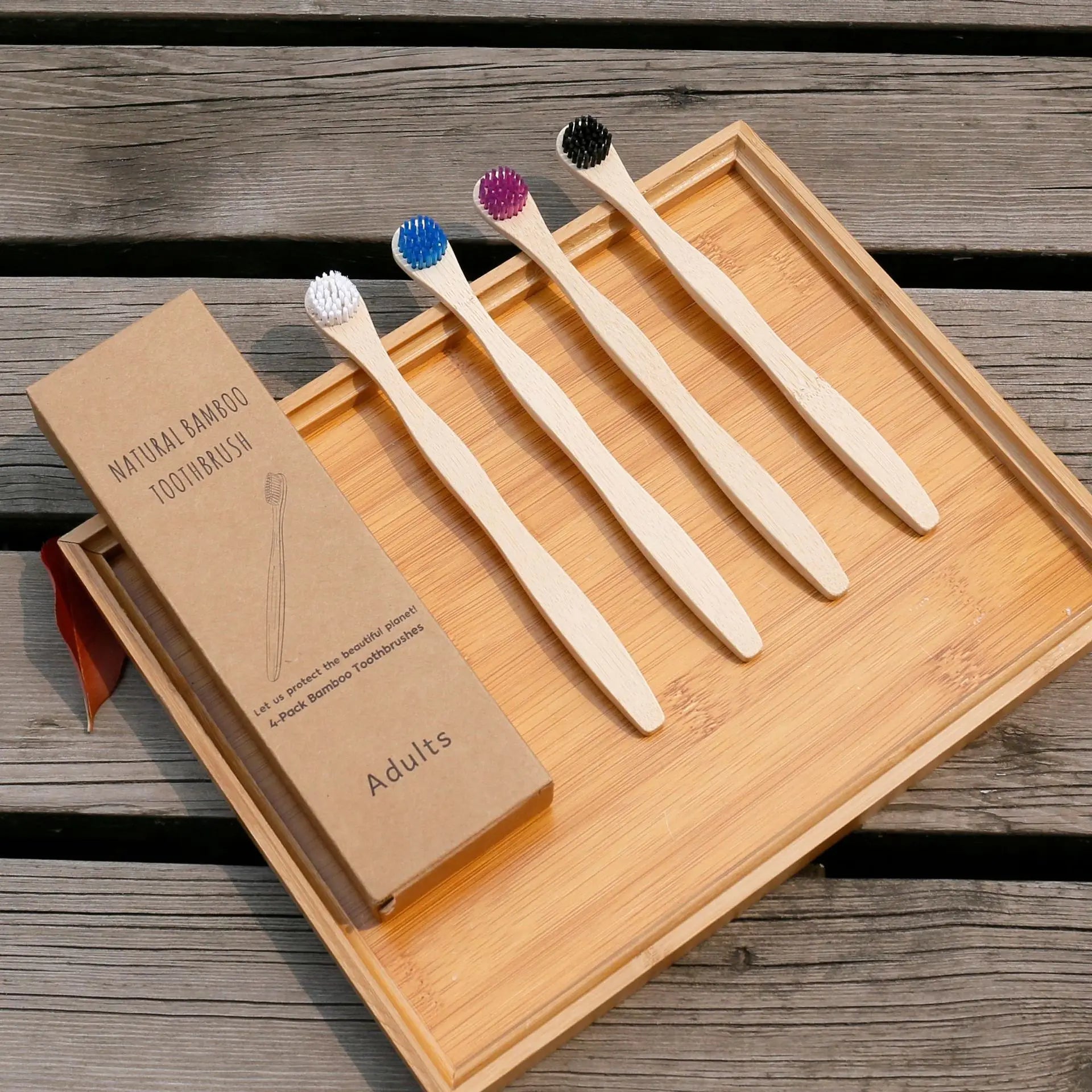 Eco Friendly Plastic Free 100% Organic Bamboo Tongue Cleaner Brush Tongue Cleaners Oral Tongue Scraper Oral Teeth Care Tool