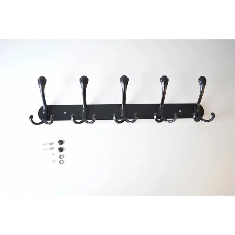 Black Stainless Steel Aluminium Alloy Wall Hook New Tri Coat Hook 5 Hooks
