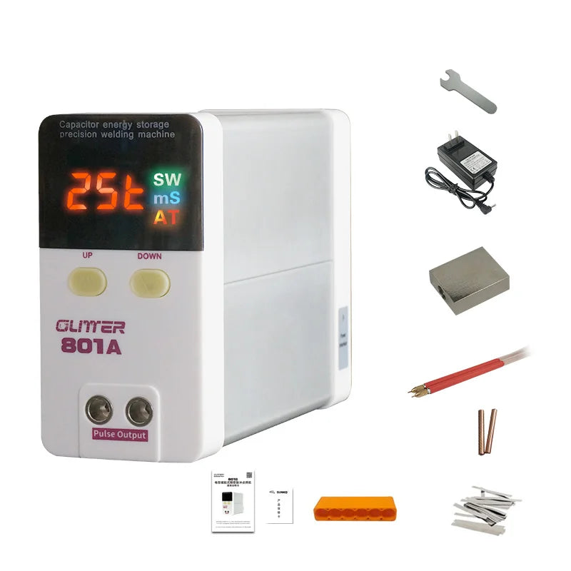 9.9KW 801A Spot Welder 100-240V Mobile Phone Battery Repair Spot Welding Household DIY18650 Handheld Lithium Battery Spot Welder