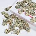 Hongzhuo Dalmatian Jasper Guitar Accessories Picks Storage Holder Crafts