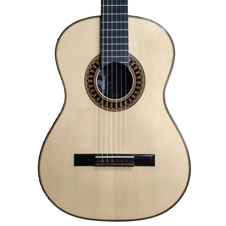 All Solid 39-Inch High-End Acoustic Guitar Classic Romanillos Design Handmade Spruce Body Mahogany Back/Side Rosewood Ebony