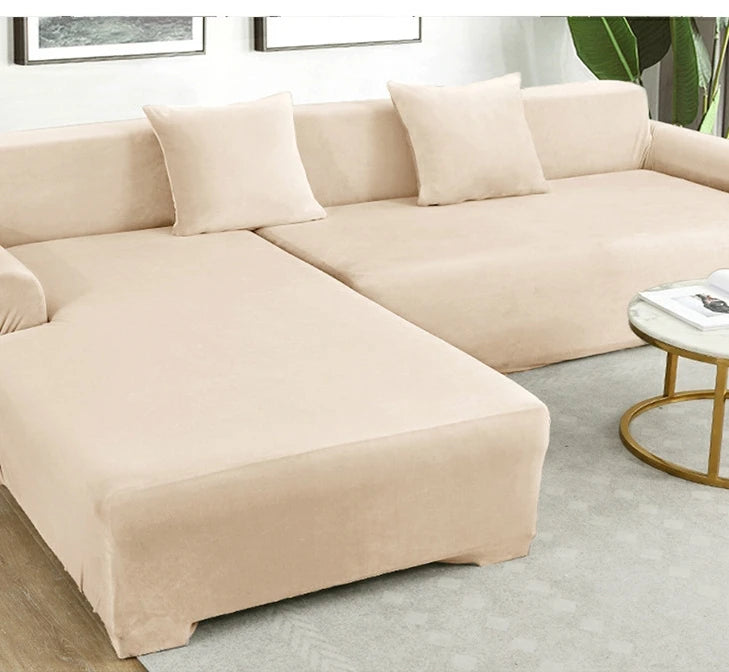 New Fashion Luxury Velvet Three-seat Sofa Cover Customizable Size Modern Style Slip Cover for Stretch Cushions