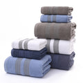 Custom Bath Towel Sets 6 Piece Serviette De Bain Sur Mesure Striped Home Absorbent 100% Cotton Towels Bath for Bathroom