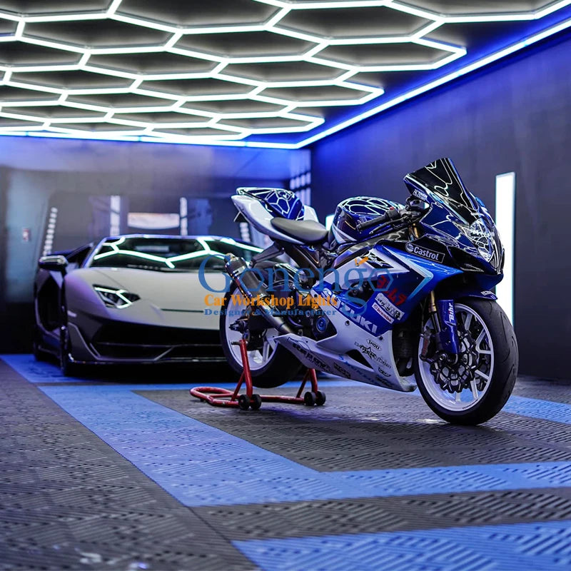 Free Splicing High Illumination Non-Flickering Lighting Hexagon Detailing Car Beauty Station Led Lights