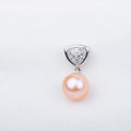 P010838 DIY 7-9mm Natural Freshwater Pearl Pendant Accessory 925 Sterling Silver Engagement Jewelry Necklace for Women
