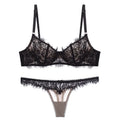 High Quality Underwear Transparent Lace Sexy Bra and Panties Plus Size Underwear