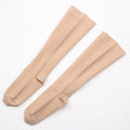 Compression Over Knee Beige Black Nylon Knitted Anti-Slip Breathable Anti-Bacterial Stockings Women Varicose Veins Prevention
