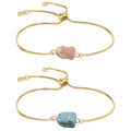 Handmade Natural Healing Stone Beads Charm Adjustable Clasp Bracelet Jewelry Women
