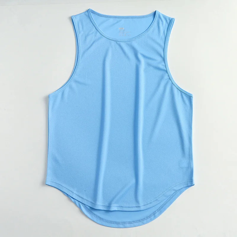 Quick Dry Vest Men's Sleeveless Running Training Basketball Loose Fitness Vest Muscle Gym Tank Top Men