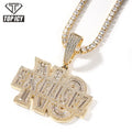 Fashion Iced Out 5A Cubic Zircon Design Letter Pendant Necklaces Fine Jewelry Pendant with 18K Gold Plated for Jewelry Making