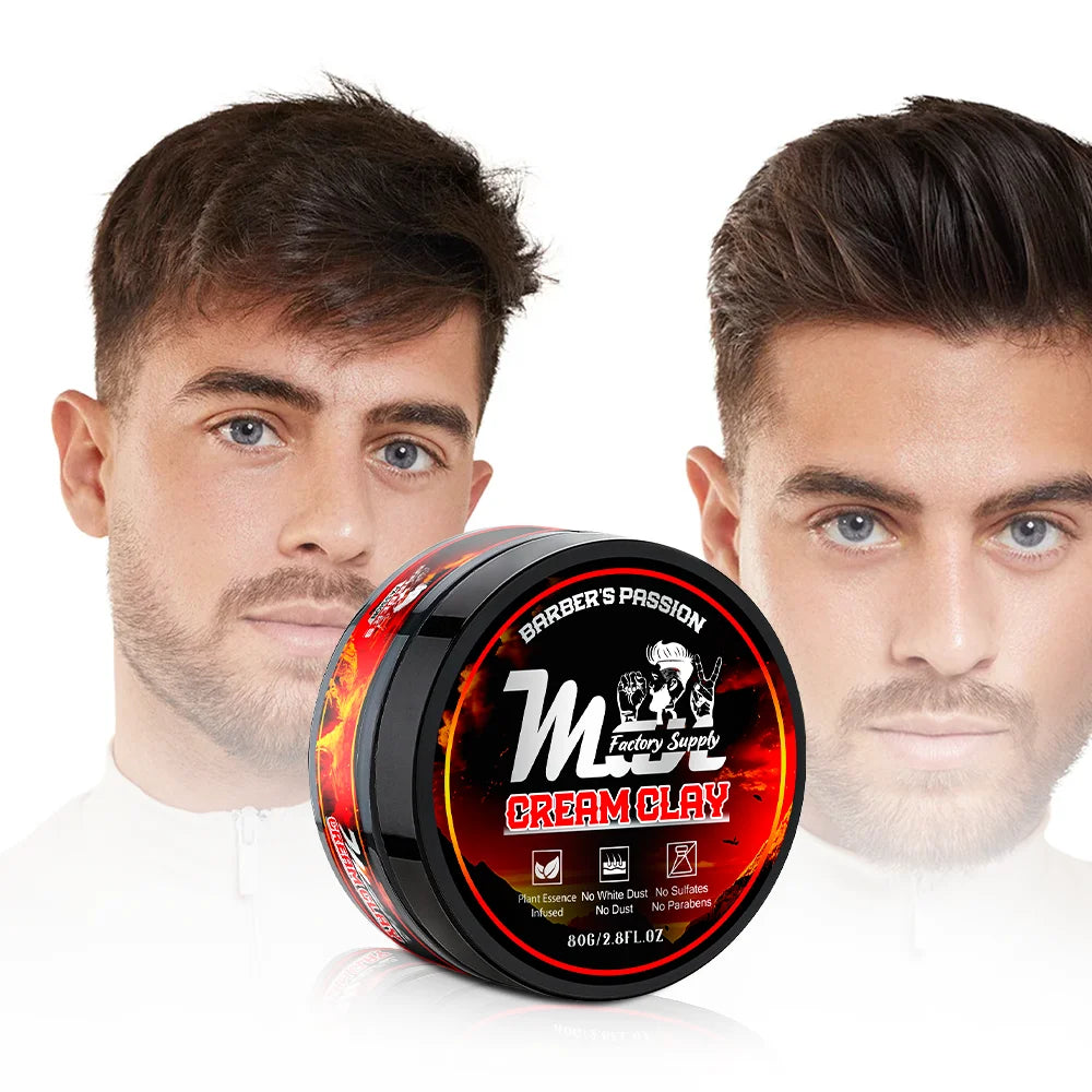 Barberpassion Factory Customize Scent Barber Matte Finish Hair Styling Clay Hair Styling Creamy Cream for Men