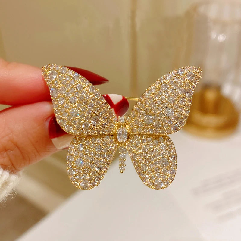 Luxury Palace Style Zircon Hollow Lace Brooch Corsage Elegant Wedding Party Gift