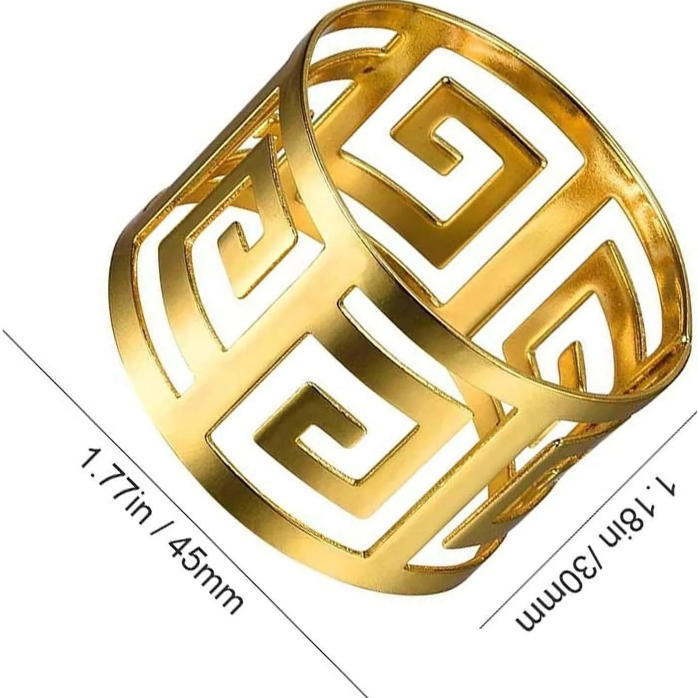 Wholesale Custom Cheap Silver Gold Elegant Natural Metal  Wedding Table Decoration Napkin Rings