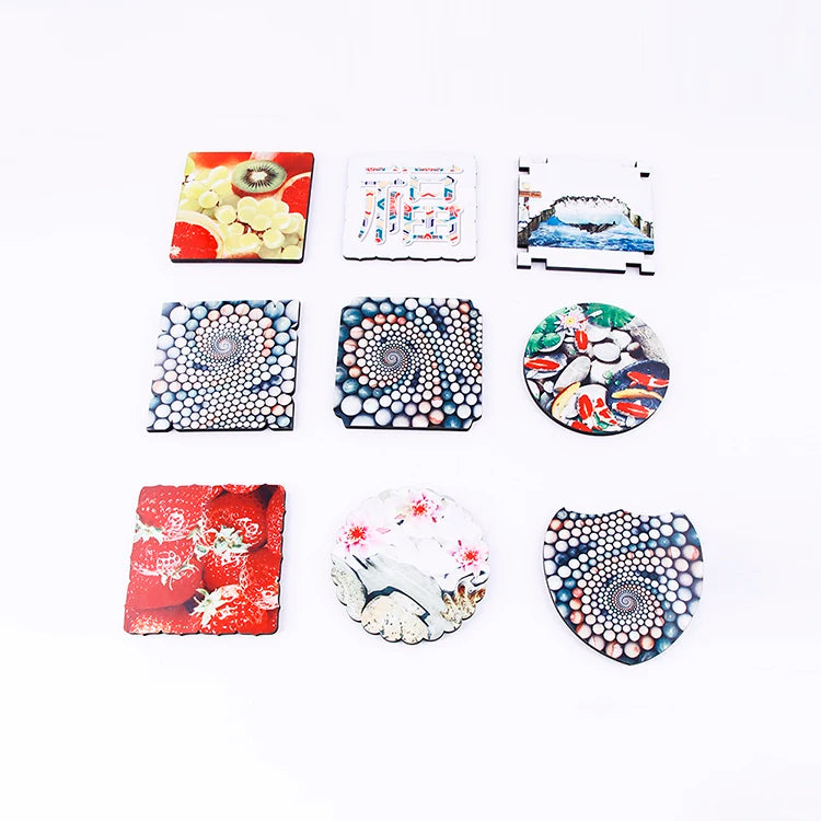 Custom DIY Sublimation Printing Eco-Friendly Square MDF Mug Coaster Blank Country Style Home Office Use