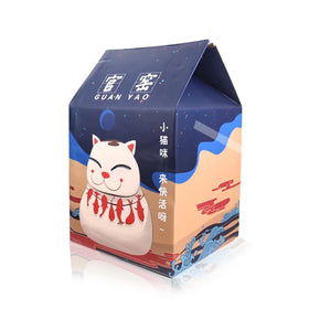 Milk Box Shape Cat House with Scratcher Corrugated Cardboard Print Pattern Breathable Cat Funny Toy