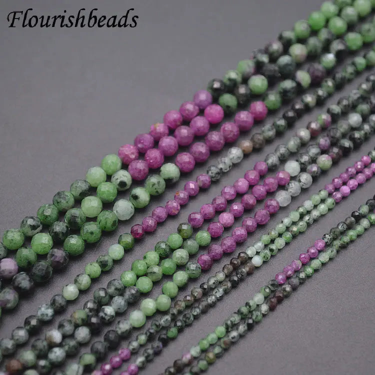 2mm 3mm 4mm Small Size Natural Margonite Faceted Trendy Round Shape Loose Beads for Jewelry DIY Necklace Bracelet Making