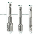 Yunbei AD Connecting Rod 1/2 1/4 3/8 square Head with Bead Connecting Rod Electric Socket to square Connecting Rod Connector