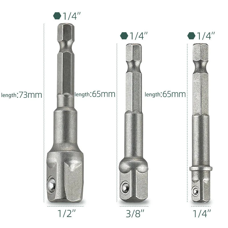 Yunbei AD Connecting Rod 1/2 1/4 3/8 square Head with Bead Connecting Rod Electric Socket to square Connecting Rod Connector