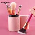 Beauty Planet Custom 12Piece Wood Handle Makeup Brush Set with Flat Brush & Concealer Mini Pink Eyeshadow Makeup Brush Set