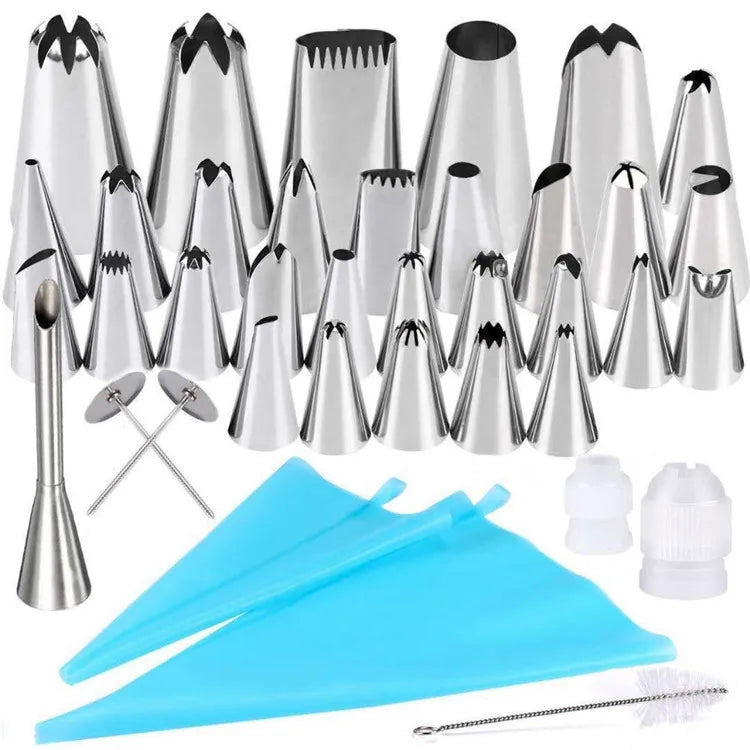 Hot Sale 38pcs Piping Nozzles Cake Piping Tips Stainless Steel Decorating Nozzles Cupcake Kit Pastry Bag Baking Tool MegaBDM