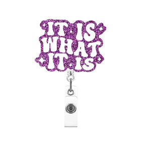Glitter Acrylic Plastic Nurse Accessories Badge Holder New RTS Reel Retractable Bling Teacher and Professor Badge Reels Nures