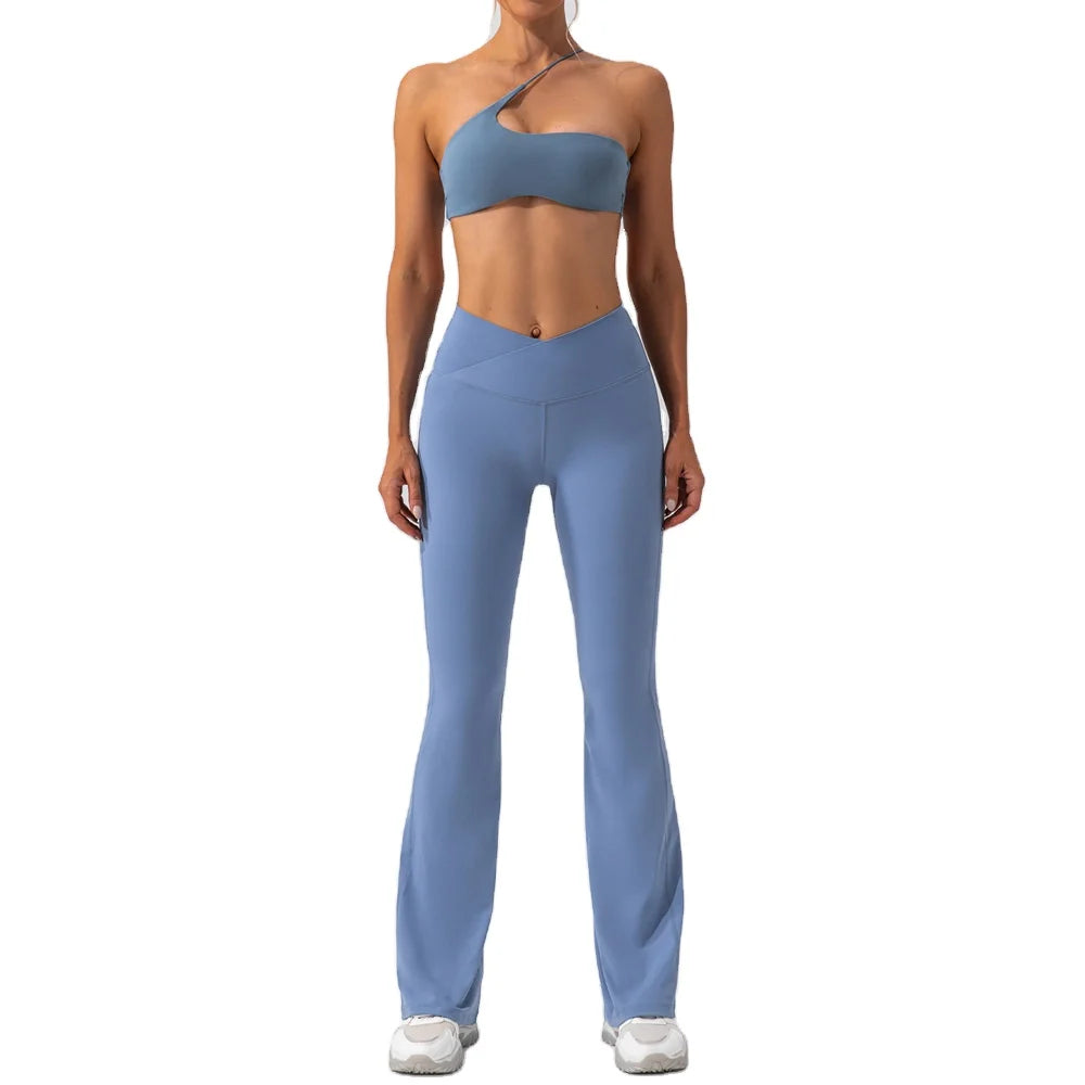 Premium Quality Women Custom Gym Yoga Bra Front Cut Short Sports Gym Workout 2 Pieces Sets