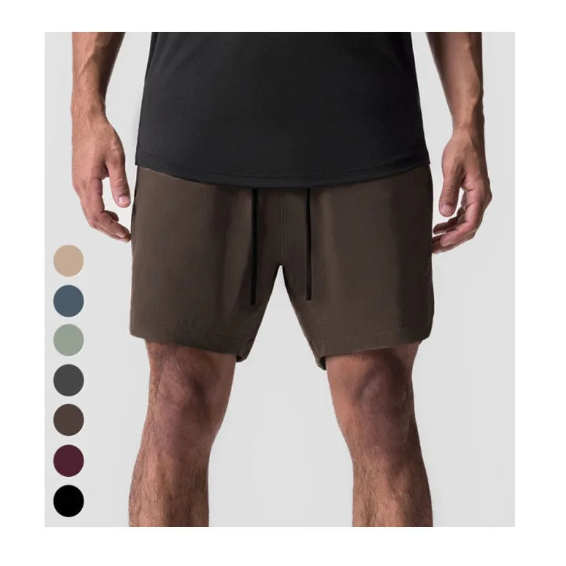 Men's Casual Workout Fitness Running Shorts Quick With Back Zipped Pockets Sports Gym Shorts