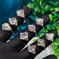 Wholesale Herkimer Diamond Irregular Shape Natural Crystal Rings for Women Love Theme Fashion Trend