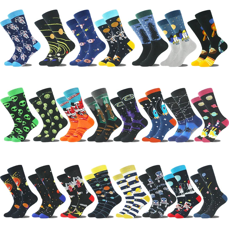 Whale Wholesale Custom Funny Crazied Colorful Cool Mens Fashion Dress Cotton Fancyed Socks Sox Crew Socks for Men