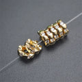 Wholesale Anti Fading Gold Silver Color CZ Pave Round Spacer Beads for DIY Woman Jewelry Necklace Bracelet Making