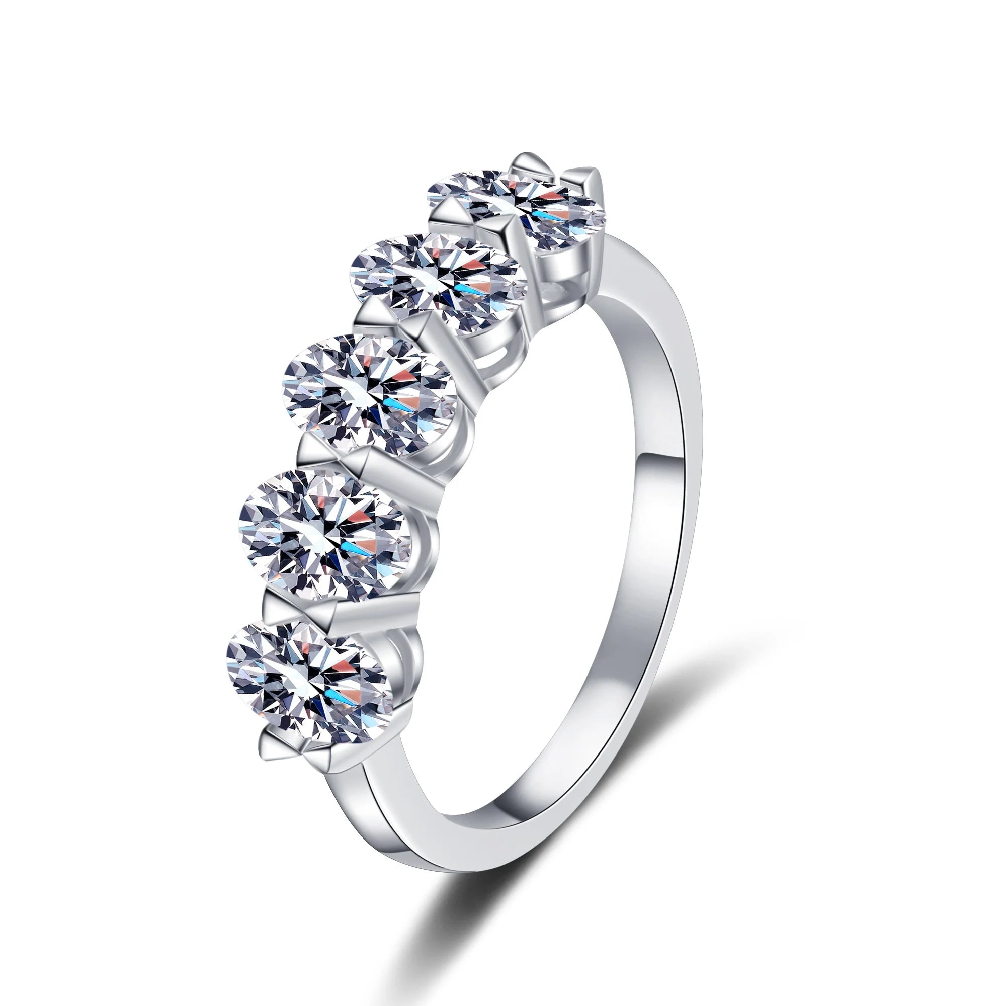 Factory Direct New High-End Oval Shaped Diamond Luxury Ring Women's Fine Jewelry S925 Sterling Silver Moissanite Ring