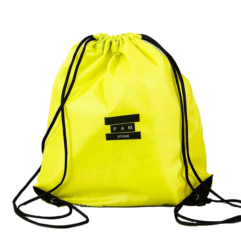 Sports Multi-Function Backpack with Shoe Drawstring Eco-Friendly Polyester Material for Packaging