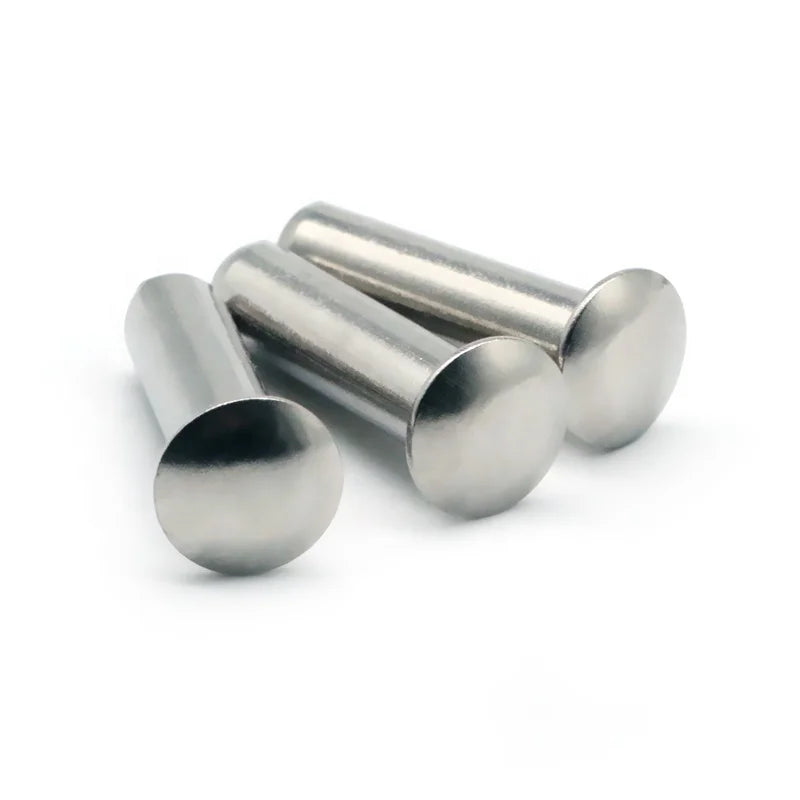 Origin Factory High Quality Material Customize Stainless Steel Round Head Solid Rivets ISO Standard Bright Finish