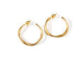 Dainty Stylish 2024 Trendy Hypoallergenic Stainless Steel 18k PVD Gold Plated Twist Matte Gold Hoop Earrings Minimal Design