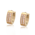 A00863944 xuping Jewelry Stainless Steel Environmentally Friendly Fashion Exquisite pink Diamond Hoop Earrings