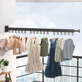 Multifunctional Household Foldable Cloth Hanger Wall Mounted Space Saving Drying Racks Magic Clothes Dryer Rack