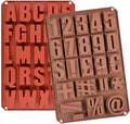 Large Alphabet and Number Silicone Molds for Chocolate & Candy Tray Cake Topper Pan-for Creative Baking & Decorative Cakes